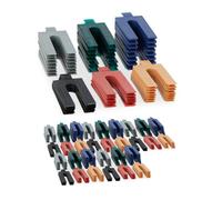 Relaxdays Juego 288 Cuñas Montaje Cristales, Bloques Espaciadores Acristalamiento Plástico, 6 Tamaños, 1-6 mm, Multicolor, 3,5 x 7,5 cm