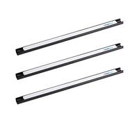 Relaxdays Set de 3 Imanes Herramientas, 45 cm de Largo, Acero, Barras Magnéticas Cuchillos, Taller, Garaje, Negro/Blanco, 2.5 x 45.5 x 1.3 cm