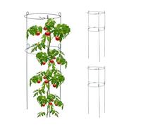 Relaxdays Set de 3 jaulas tomates verde oscuro