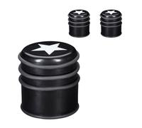 Relaxdays Set de 3 topes puerta diseño estrella blanco,negro