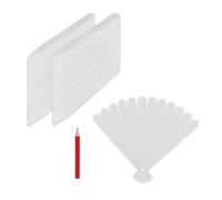 Relaxdays Set de 300 etiquetas para plantas blanco,rojo