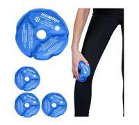 Relaxdays Set de 4 bolsas de frío para rodilla blanco,azul