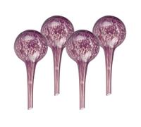 Relaxdays Globos de Riego de Cristal, Set de 4, 15x6 cm, Bolas para Regar Plantas, Autorriego Vacaciones, Negro, 15 x 6 cm