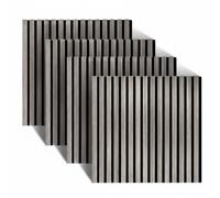 Relaxdays Set de 4 paneles acústicos 60 x 60 cm gris