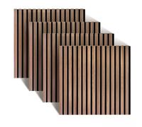 Relaxdays Set de 4 paneles acústicos 60 x 60 cm marrón