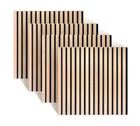 Relaxdays Set de 4 paneles acústicos 60 x 60 cm marrón claro