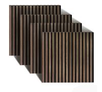 Relaxdays Set de 4 paneles acústicos 60 x 60 cm marrón oscuro