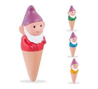 Relaxdays 4 Picos de Riego de Arcilla, 100 ml C/U, Diseños Enanos, Autorriego, Plantas de Interior y Balcón, Multicolor