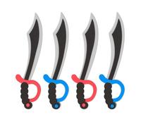 Relaxdays Set de 40 espadas para pirata rojo,negro,gris