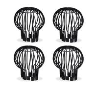 Relaxdays Set de 40 protectores de canalones negro