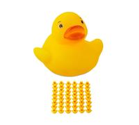 Relaxdays Set de 48 patitos para baño, Pato de Goma para la bañera, Amarillo, Color, 48er Pack (10024284)