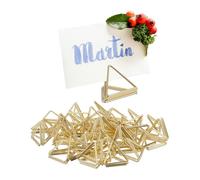 Relaxdays Set de 48 soportes para fotos triangular oro