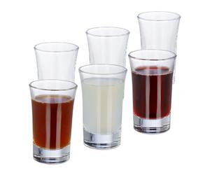 Relaxdays Set de 48 vasos para chupitos transparente