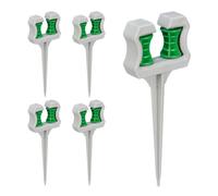 Relaxdays Set de 5 guías para mangueras de jardín verde,gris