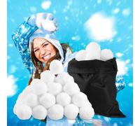 Relaxdays Set de 50 bolas nieve artificial blanco