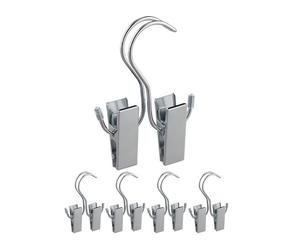 Relaxdays Set de 50 ganchos dobles para botas plata