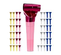 Relaxdays 50 Matasuegras Fiestas, Cumpleaños, Silbatos Cotillón Nochevieja, Photocall, Relleno Piñata, Multicolor, 1 Set