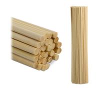 Relaxdays Cañas de Bambú Finas, Set de 500, 30 cm, Varillas Manualidades, Palitos Madera, Tutores Plantas, Natural, 30 x 0.3 x 0.3 cm