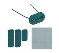 Relaxdays Set de 52 bridas para mallas de valla verde oscuro