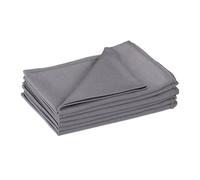 Relaxdays Set de 6 bayetas de microfibra 40x60cm gris