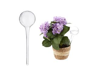 Relaxdays Set de 6 globos de riego de 350 ml transparente