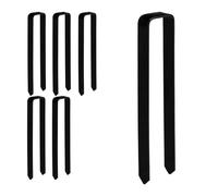 Relaxdays Set de 6 grapas para arcos de jardín negro