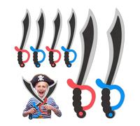 Relaxdays Set de 8 Espadas de Pirata de Gomaespuma, Fiestas, Disfraces, para Niños, Sable de Juguete, 41 cm, Multicolor