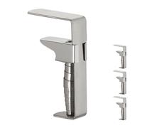 Relaxdays Set de 8 pinzas sujeta manteles plata