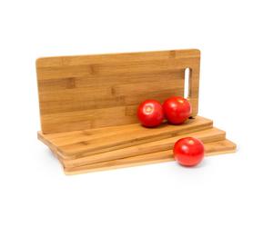Relaxdays Set de 8 tablas de cortar madera bambú marrón claro
