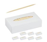 Relaxdays Set de 8000 palillos para dientes marrón claro
