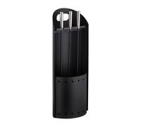 Relaxdays Utensilios de Limpieza para chimeneas, Cuatro Accesorios, Pala, Escoba, Atizador & Soporte, Negro