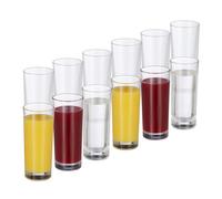 Relaxdays Set de doce vasos largos para cócteles transparente