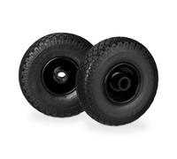 Relaxdays Set de dos ruedas neumáticas de jardín negro