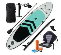 Relaxdays Set de SUP con asiento de kayak blanco,negro,turquesa
