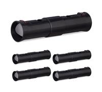 Relaxdays Trampa para Topos, Set de 5, Atrapatopos, 2 Aberturas de Control, Ajustable, No Daña a los Animales, Negro, 5 Piezas