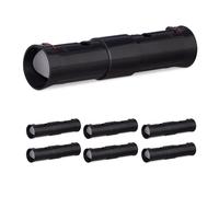 Relaxdays Trampa para Topos, Set de 7, Atrapatopos, 2 Aberturas de Control, Ajustable, No Daña a los Animales, Negro, 7 Piezas