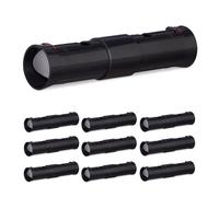 Relaxdays Trampa para Topos, Set, Atrapatopos, 2 Aberturas de Control, Ajustable, No Daña a los Animales, Negro, Pack de 10