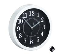 Relaxdays Set de tres relojes de pared blancos blanco,negro,gris