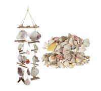 Relaxdays set decorativo de 2 uds. crema,marrón claro,rojo