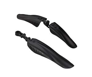 Relaxdays Set Guardabarros, Bicicleta Delantero y Trasero 24-28 Pulgadas, Plástico, Negro