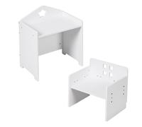 Relaxdays Set infantil de 2 piezas con pizarra blanco,negro