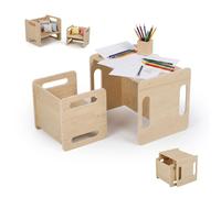 Relaxdays Set infantil de madera (2 piezas) marrón claro