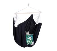 Relaxdays Silla colgante de algodón beige,marrón claro,negro