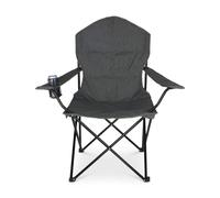 Relaxdays Silla plegable camping negro,gris