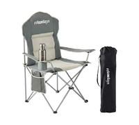 Relaxdays Silla plegable de camping beige,plata,gris