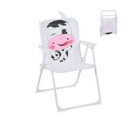 Relaxdays Silla plegable infantil con estampado blanco,fucsia,negro