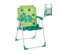 Relaxdays Silla plegable infantil con estampado blanco,verde oscuro,verde