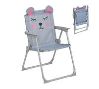 Relaxdays Silla Infantil Plegable, Sillita Camping con Estampado Ratón, 51,5x36x37,5 cm, Asiento Pícnic, Multicolor