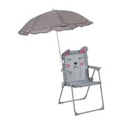 Relaxdays Silla Plegable Infantil con sombrilla Motivo ratón, Camping, 51.5x36x37.5 cm, Colorida