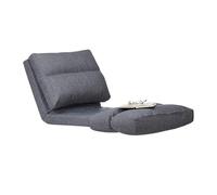 Relaxdays Silla Suelo, Lectura, Meditación, Sillón Cama, Colchón Plegable, Sillón Puff, Poliéster-DM, 194 cm, Gris